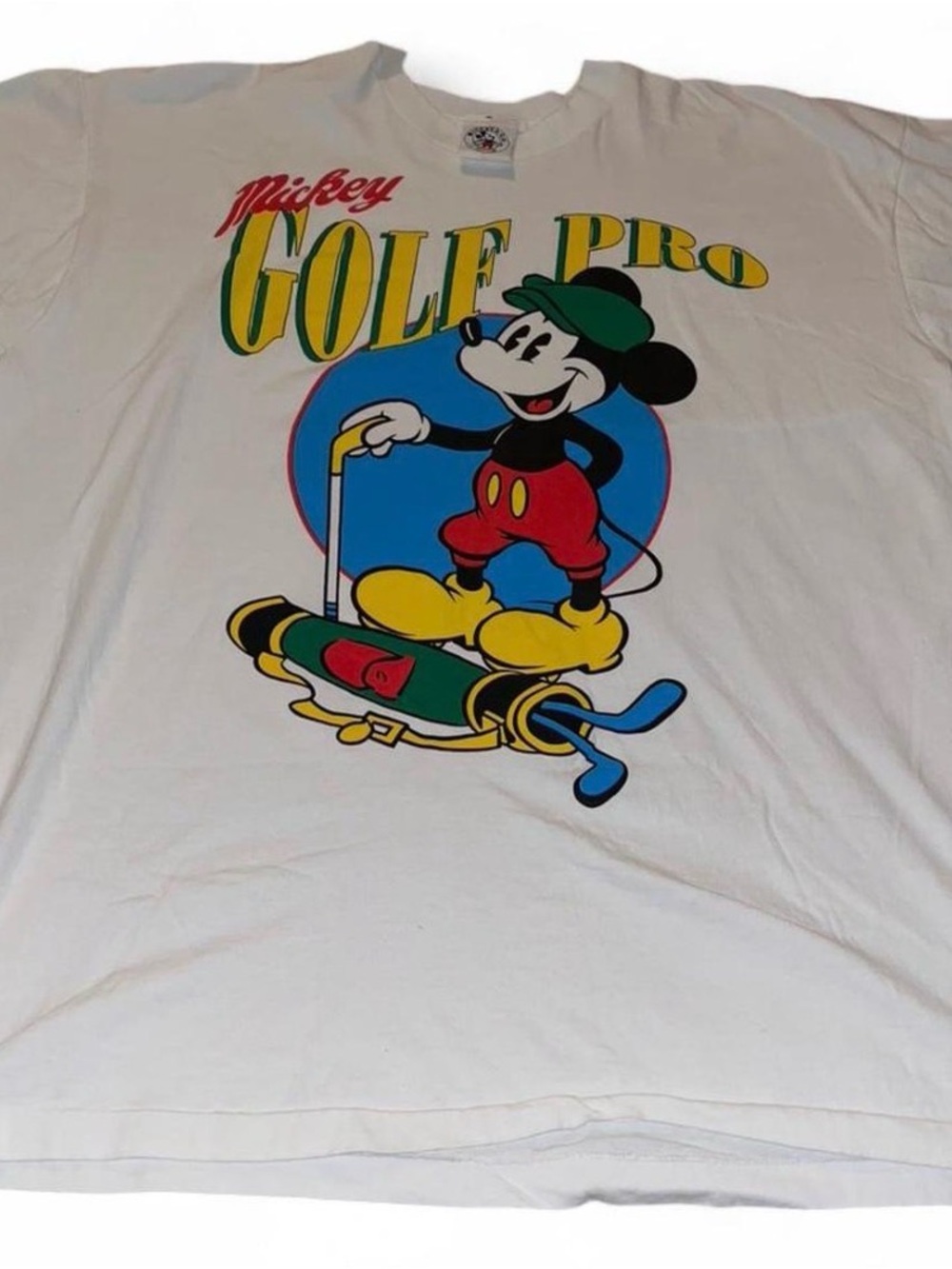Vintage 90s Mickey & Co “Mickey Golf Pro” Graphic Shirt Size XXL